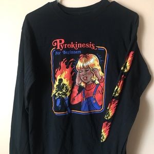 Steven Rhodes pyrokinesis for beginners long sleeve w/ sleeve print